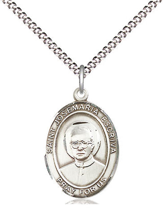 Sterling Silver Saint Josemaria Escriva Medal Religious Jewelry Engraved Catholic Saint Jewelry