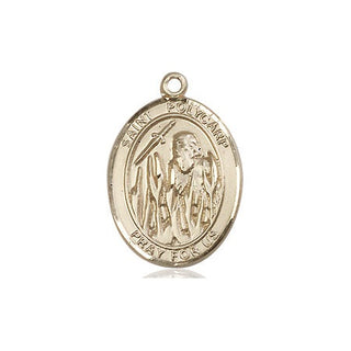 14kt Gold Saint Polycarp of Smyrna Medal Engraved Catholic Saint Jewelry