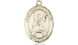 14kt Gold Filled Saint Frances of Rome Medal Engraved Catholic Saint Jewelry