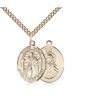 14kt Gold Filled Divine Mercy Medal Religious Jewelry