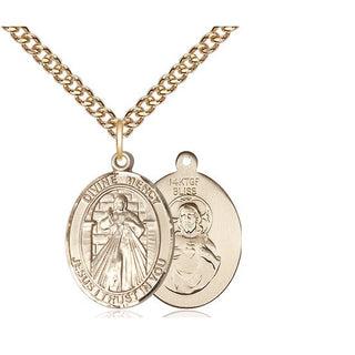 14kt Gold Filled Divine Mercy Medal Religious Jewelry