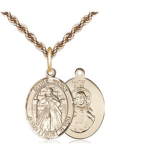 14kt Gold Filled Divine Mercy Medal Religious Jewelry