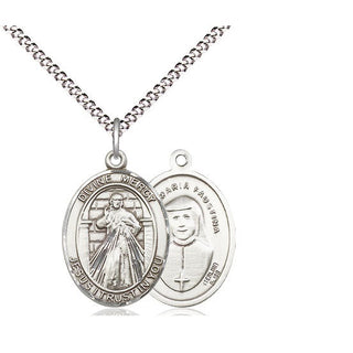 Pewter Divine Mercy Medal Religious Jewelry