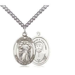Sterling Silver Divine Mercy Medal Religious Jewelry