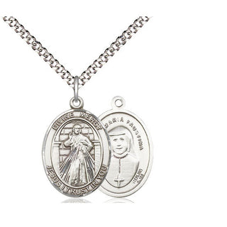 Sterling Silver Divine Mercy Medal Religious Jewelry