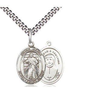 Sterling Silver Divine Mercy Medal Religious Jewelry