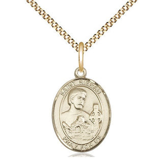 14kt Gold Filled Saint Kieran Medal Religious Jewelry Engraved Catholic Saint Jewelry