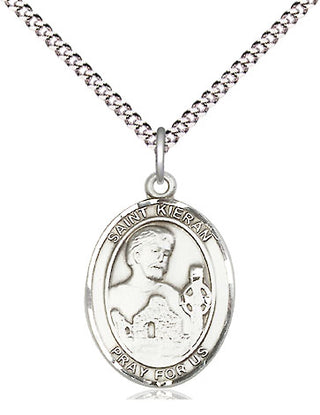 Pewter Saint Kieran Medal Religious Jewelry Engraved Catholic Saint Jewelry