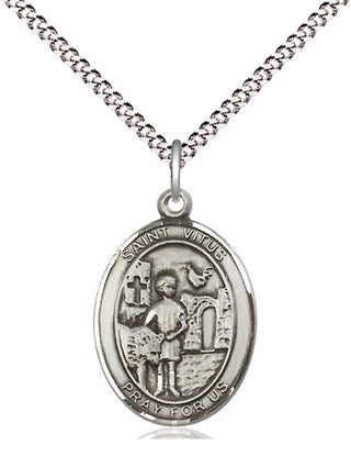 Pewter Saint Vitus Medal Religious Jewelry Engraved Catholic Saint Jewelry