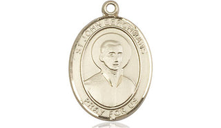 14kt Gold Filled Saint John Berchmans Medal Engraved Catholic Saint Jewelry