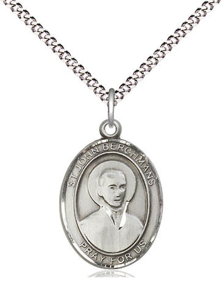 Pewter Saint John Berchmans Medal Religious Jewelry Engraved Catholic Saint Jewelry