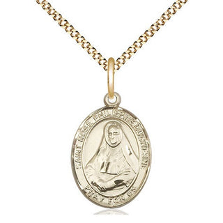 14kt Gold Filled Saint Rose Philippine Medal Religious Jewelry Engraved Catholic Saint Jewelry