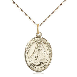 14kt Gold Filled Saint Rose Philippine Medal Religious Jewelry Engraved Catholic Saint Jewelry