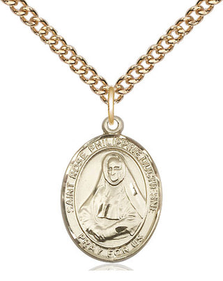 14kt Gold Filled Saint Rose Philippine Medal Religious Jewelry Engraved Catholic Saint Jewelry