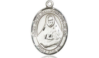 Pewter Saint Rose Philippine Medal Engraved Catholic Saint Jewelry