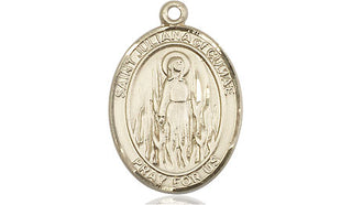 14kt Gold Filled Saint Juliana Medal Engraved Catholic Saint Jewelry