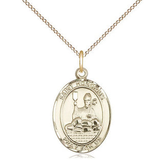14kt Gold Filled Saint Honorius Medal Religious Jewelry Engraved Catholic Saint Jewelry