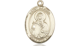 14kt Gold Filled Saint Marina Medal Engraved Catholic Saint Jewelry