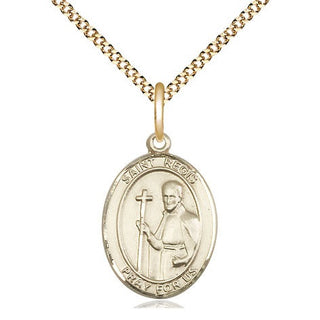 14kt Gold Filled Saint Regis Medal Religious Jewelry Engraved Catholic Saint Jewelry