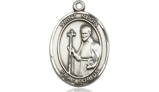 Pewter Saint Regis Medal Engraved Catholic Saint Jewelry