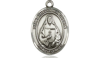 Pewter Saint Theodora Medal Engraved Catholic Saint Jewelry