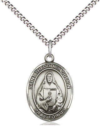 Pewter Saint Theodora Medal Religious Jewelry Engraved Catholic Saint Jewelry