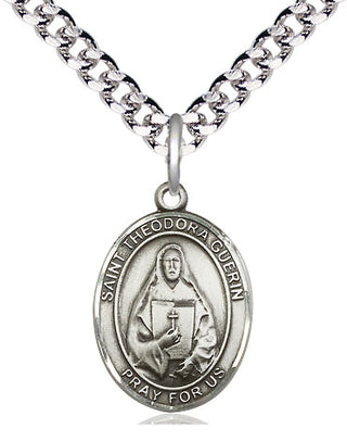 Pewter Saint Theodora Medal Religious Jewelry Engraved Catholic Saint Jewelry