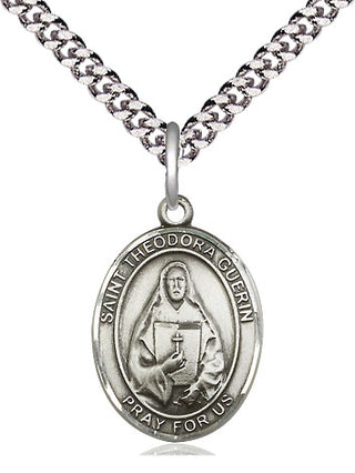 Sterling Silver Saint Theodora Medal Religious Jewelry Engraved Catholic Saint Jewelry