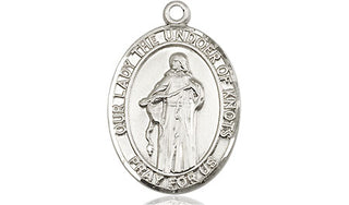 Sterling Silver Our Lady of Knots Medal Engraved Catholic Saint Jewelry