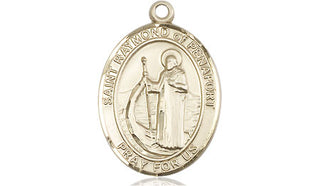 14kt Gold Filled Saint Raymond of Penafort Medal Engraved Catholic Saint Jewelry