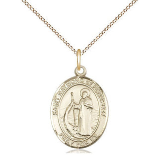14kt Gold Filled Saint Raymond of Penafort Medal Religious Jewelry Engraved Catholic Saint Jewelry