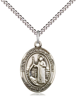 Pewter Saint Raymond of Penafort Medal Religious Jewelry Engraved Catholic Saint Jewelry