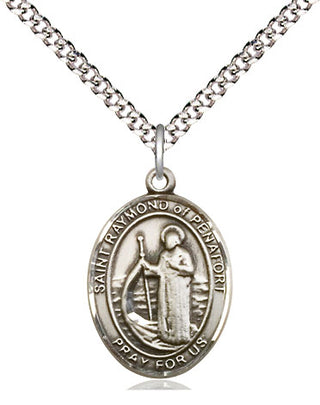 Sterling Silver Saint Raymond of Penafort Medal Religious Jewelry Engraved Catholic Saint Jewelry