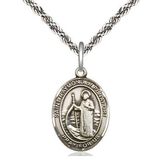 Sterling Silver Saint Raymond of Penafort Medal Religious Jewelry Engraved Catholic Saint Jewelry