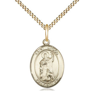 14kt Gold Filled Saint Drogo Medal Religious Jewelry Engraved Catholic Saint Jewelry