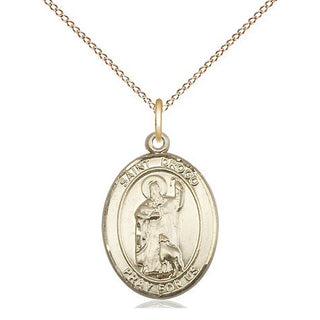 14kt Gold Filled Saint Drogo Medal Religious Jewelry Engraved Catholic Saint Jewelry