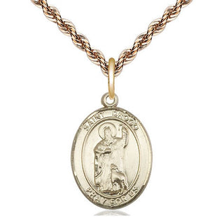 14kt Gold Filled Saint Drogo Medal Religious Jewelry Engraved Catholic Saint Jewelry
