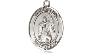 Pewter Saint Drogo Medal Engraved Catholic Saint Jewelry