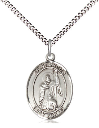 Pewter Saint Drogo Medal Religious Jewelry Engraved Catholic Saint Jewelry