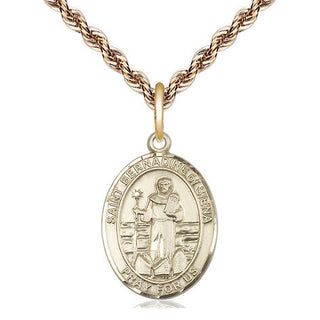 14kt Gold Filled Saint Bernadine of Sienna Medal Religious Jewelry Engraved Catholic Saint Jewelry