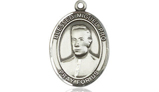Pewter Blessed Miguel Pro Medal Engraved Catholic Saint Jewelry
