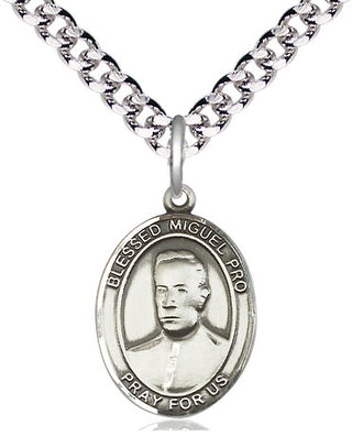 Pewter Blessed Miguel Pro Medal Religious Jewelry Engraved Catholic Saint Jewelry