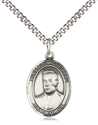 Pewter Blessed Miguel Pro Medal Religious Jewelry Engraved Catholic Saint Jewelry