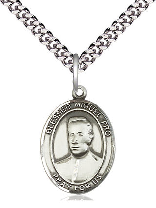Pewter Blessed Miguel Pro Medal Religious Jewelry Engraved Catholic Saint Jewelry