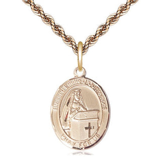 14kt Gold Filled Blessed Emilee Doultremont Medal Religious Jewelry Engraved Catholic Saint Jewelry