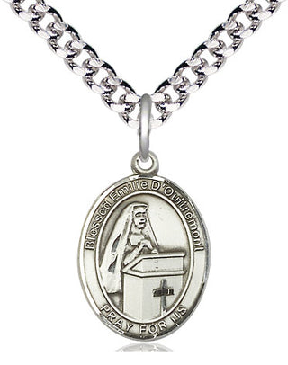 Pewter Blessed Emilee Doultremont Medal Religious Jewelry Engraved Catholic Saint Jewelry