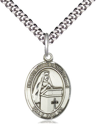 Pewter Blessed Emilee Doultremont Medal Religious Jewelry Engraved Catholic Saint Jewelry