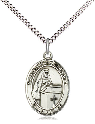Sterling Silver Blessed Emilee Doultremont Medal Religious Jewelry Engraved Catholic Saint Jewelry