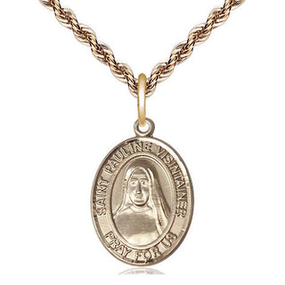 14kt Gold Filled Saint Pauline Visintainer Medal Religious Jewelry Engraved Catholic Saint Jewelry