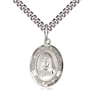 Pewter Saint Pauline Visintainer Medal Religious Jewelry Engraved Catholic Saint Jewelry